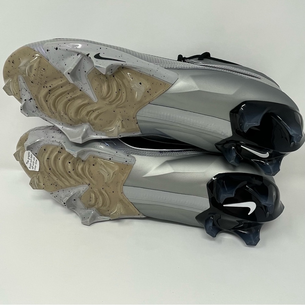 Nike Vapor Edge Elite Light‎ Smoke Silver and Black Men’s Football Cleats Sz 11 - Picture 6 of 6